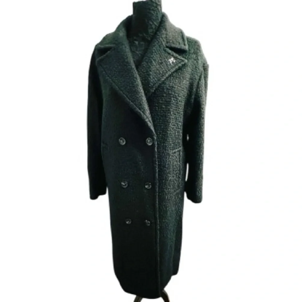 KARL LAGERFELD Black Long Double Breasted Coat
